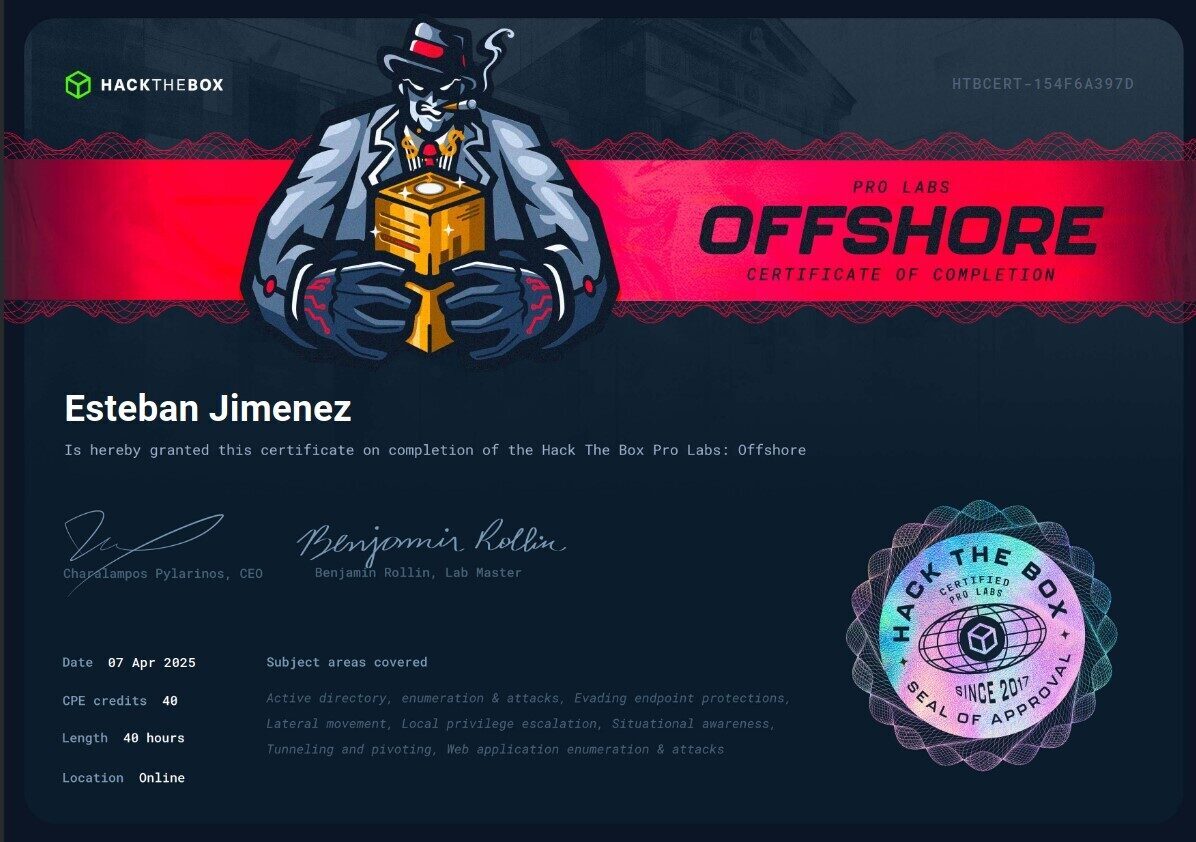 Offshore Certified Specialist