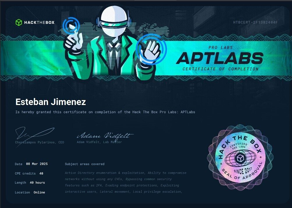 APTLabs Certified Red Team Operator