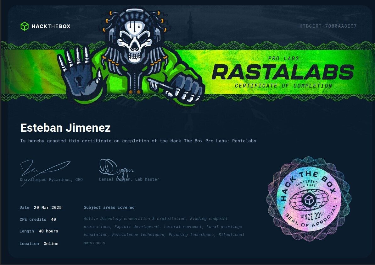 RastaLabs Red Team Operator